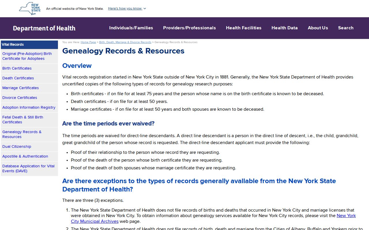 Niagara Falls residents directory New York vital record genealogy search